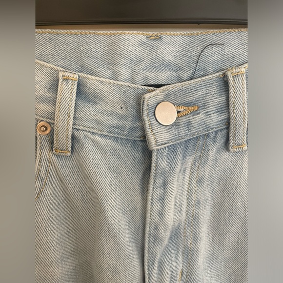 Miou Muse Light Wash Denim Wide Legged Jeans - Picture 5 of 6